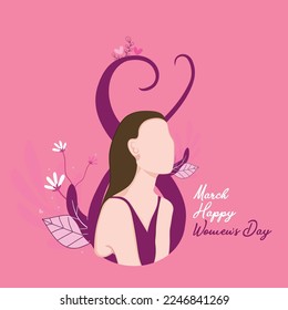 happy international women's day. vector banner design