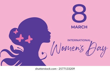 Happy International Women's Day. Vector Illustration of Women Face with Different Cultures