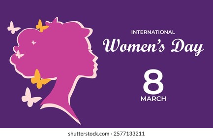 Happy International Women's Day. Vector Illustration of Women Face with Different Cultures