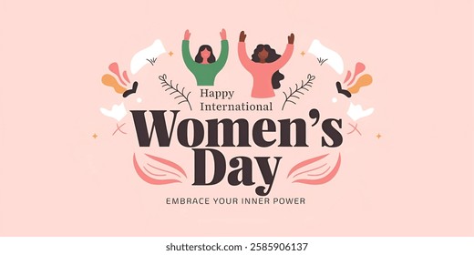Happy International Women's Day. Vector Illustration of Women with Different Cultures