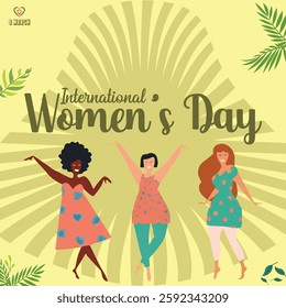 Happy International Women's Day vector. #Accelerate Action. #IWD 2025. inspire inclusion, break the bias. Empowered women 8th march. Happy Mother's Day