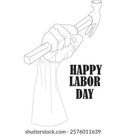 Happy International Workers' Day design with vibrant backgrounds, labor tools, and slogans promoting workers' rights, perfect for May Day marketing materials