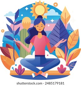happy international yoga day vector