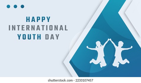 Happy International Youth Day August Celebration Vector Design Illustration. Template for Background, Poster, Banner, Advertising, Greeting Card or Print Design Element