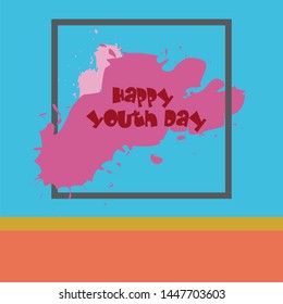 Happy International youth Day, can be used for banner, gretting card or poster