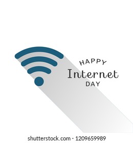 Happy internet day design template. Vector eps 10