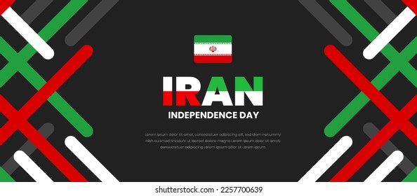 Happy Iran Independence Day Background. Islamic Republic Day 11 February Celebration Vector Design Illustration. Template for Poster, Banner, Advertising, Greeting Card, banner, Print Design Element.