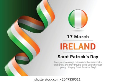 Happy Ireland Celebration Vector Design Illustration. Vorlage für Poster, Banner, Werbung