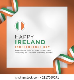 Feliz Día de la Independencia de Irlanda, 24 de abril. Ilustración de diseño de vectores de celebración. Plantilla para cartel, cartel, publicidad, tarjeta de felicitación o elemento de diseño de impresión