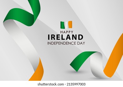Happy Ireland Independence Day Celebration Vector Template Design Illustration
