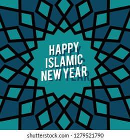 Happy Islamic New year Background with Mosaic Pattern