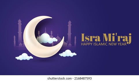Happy islamic new year, Happy Islamic New Year, Islamic New Year Design with with lanterns, mosque Background  