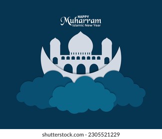 Happy Islamic New Year With Mosque
