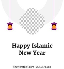 Happy Islamic New Year. Vector Illustration. Suitable for greeting card  poster and banner.