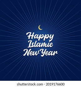 Happy Islamic New Year. Vector Illustration. Suitable for greeting card  poster and banner.