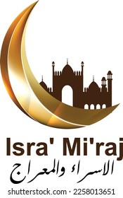 happy Isra' and Miraj and Miraj  vector
