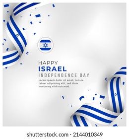 Happy Israel Independence Day Celebration Vector Design Illustration. Template for Poster, Banner, Advertising, Greeting Card or Print Design Element