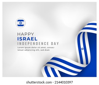 Happy Israel Independence Day Celebration Vector Design Illustration. Template for Poster, Banner, Advertising, Greeting Card or Print Design Element