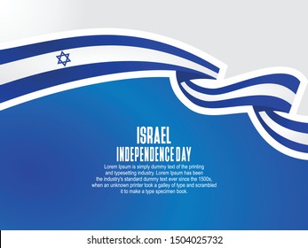 Happy Israel National Day Celebration vector template, Israel flag background, Background Concept for Independence Day and other events, Vector Illustration Design.