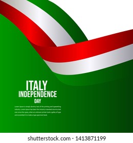 Happy Italy Independence Day Celebration Vector Template Design Illustration