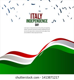 Happy Italy Independence Day Celebration Vector Template Design Illustration