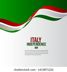 Happy Italy Independence Day Celebration Vector Template Design Illustration