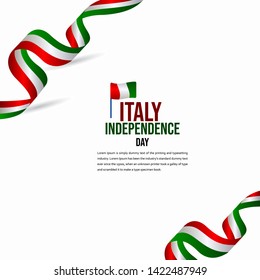 Happy Italy Independence Day Celebration Vector Template Design Illustration