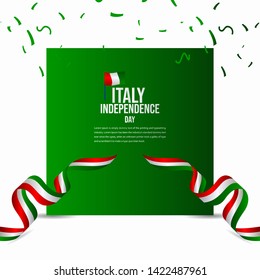 Happy Italy Independence Day Celebration Vector Template Design Illustration