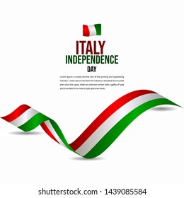 Happy Italy Independence Day Celebration Vector Template Design Illustration