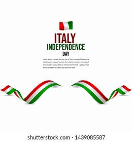 Happy Italy Independence Day Celebration Vector Template Design Illustration