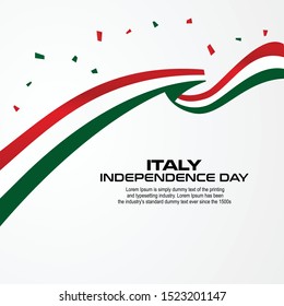 Happy Italy Independence Day Celebration Vector Template Design Illustration