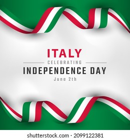 Happy Italy Independence Day Celebration Vector Design Illustration. Template for Independence Day Poster Design Element