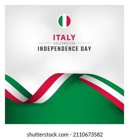Happy Italy Independence Day Celebration Vector Design Illustration. Template for Independence Day Poster Design Element