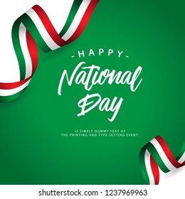 Happy Italy National Day Vector Template Design Illustration