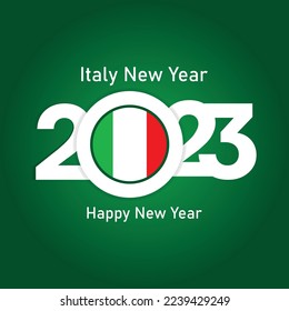 Happy Italy New Year 2023 vector art