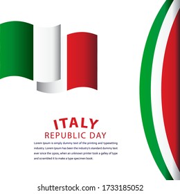 Happy Italy Republic Day Celebration Vector Template Design Illustration