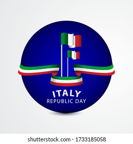Happy Italy Republic Day Celebration Vector Template Design Illustration