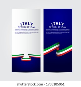Happy Italy Republic Day Celebration Vector Template Design Illustration