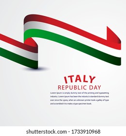 Happy Italy Republic Day Celebration Vector Template Design Illustration