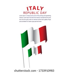 Happy Italy Republic Day Celebration Vector Template Design Illustration