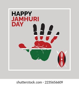 Happy Jamhuri day simple poster