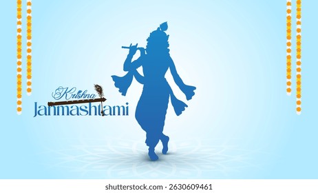 Happy Janmashtami  With colorfull abstract Background Vector Illustration design. illustration for Krishna Janmashtami. Happy Janmashtami realistic  Lord Krishna vector.