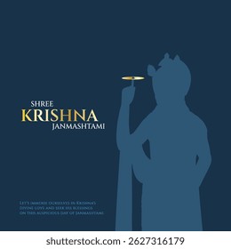Happy Janmashtami  With colorfull sky Background Silhouette abstract Vector Illustration design. illustration for Krishna Janmashtami Happy Janmashtami lord Krishna Playing Flute.