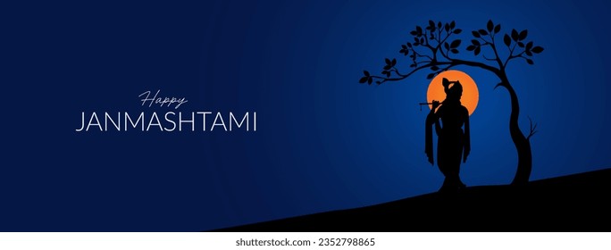 Happy Janmashtami Design Konzept Social Media Post