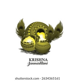 Happy janmashtami festival of indian cultural celebration
