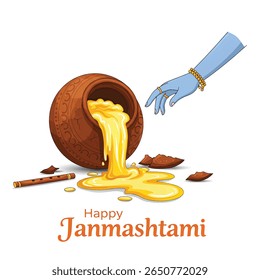 Feliz Festival Janmashtami Poster Hindu Religião