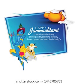 Happy Janmashtami Lord Krishna in  festival of India