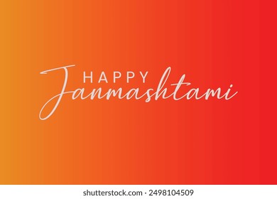 Happy Janmashtami text vector, Happy Janmashtami vector, Janmashtami, Janmashtami Greetings,  Poster background design