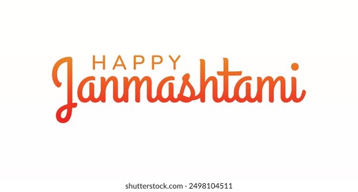 Happy Janmashtami text vector, Happy Janmashtami vector, Janmashtami, Janmashtami Greetings,  Poster background design