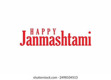 Happy Janmashtami text vector, Happy Janmashtami vector, Janmashtami, Janmashtami Greetings,  Poster background design